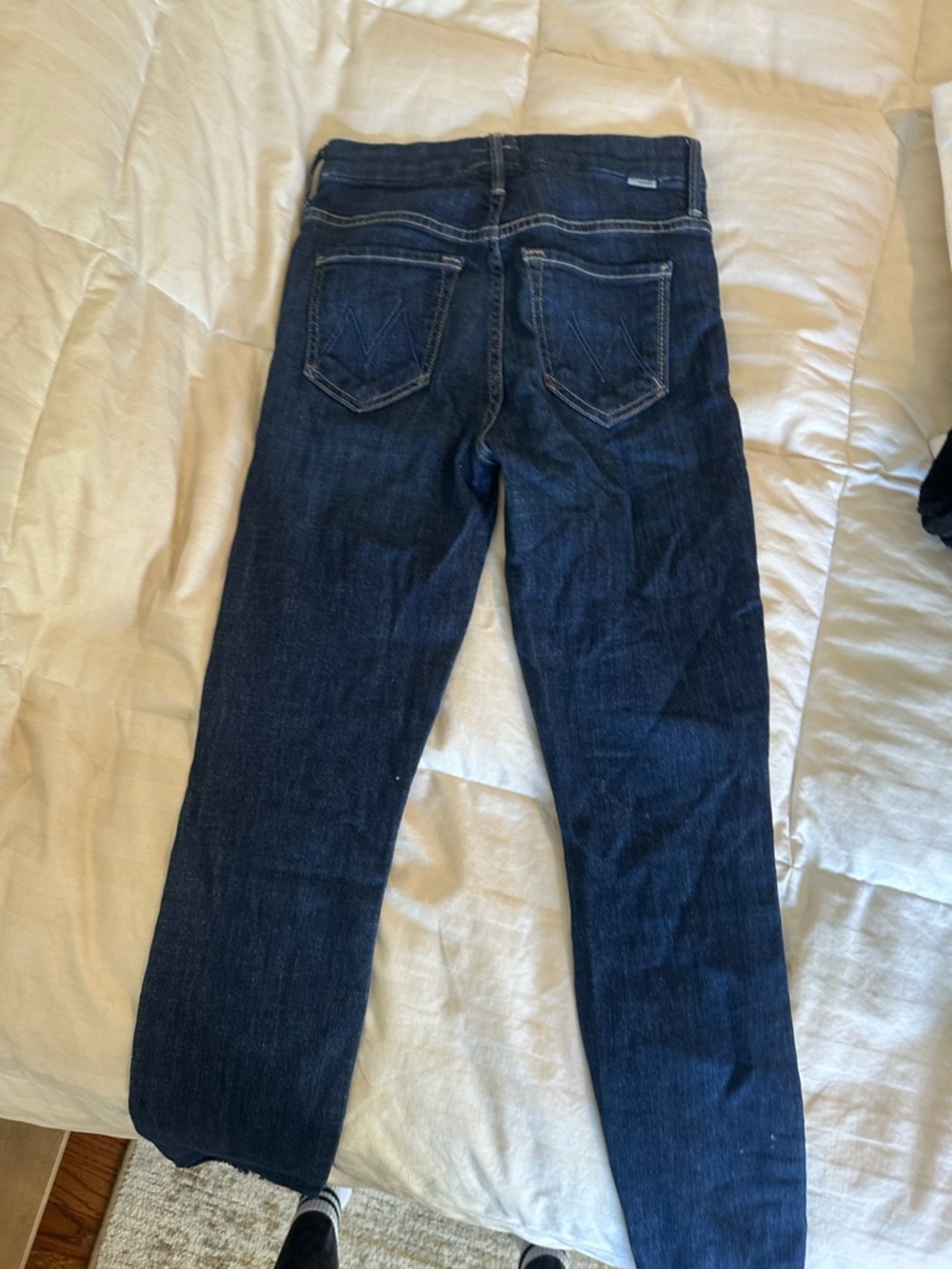 MOTHER Dark Indigo Straight Jeans